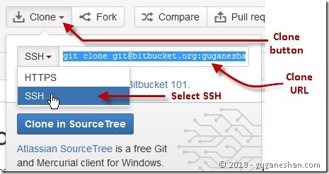 Clone repository settings in bitbucket