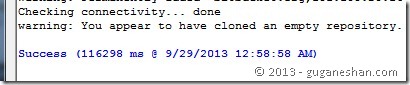 Success cloning repository